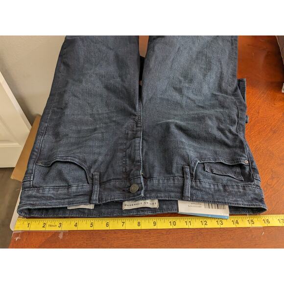 Sanctuary Slim Straight Jeans 10 Nighthawk Stretch High Rise Denim Soft Slim Fit - Picture 8 of 11